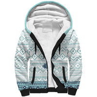 Eritrea Sherpa Hoodie Eritrean Cross Mix Tilet Pattern - Wonder Print Shop