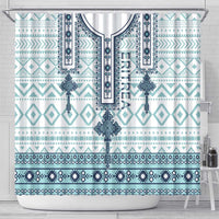 Eritrea Shower Curtain Eritrean Cross Mix Tilet Pattern