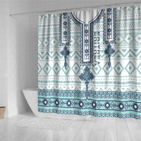 Eritrea Shower Curtain Eritrean Cross Mix Tilet Pattern