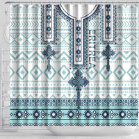 Eritrea Shower Curtain Eritrean Cross Mix Tilet Pattern