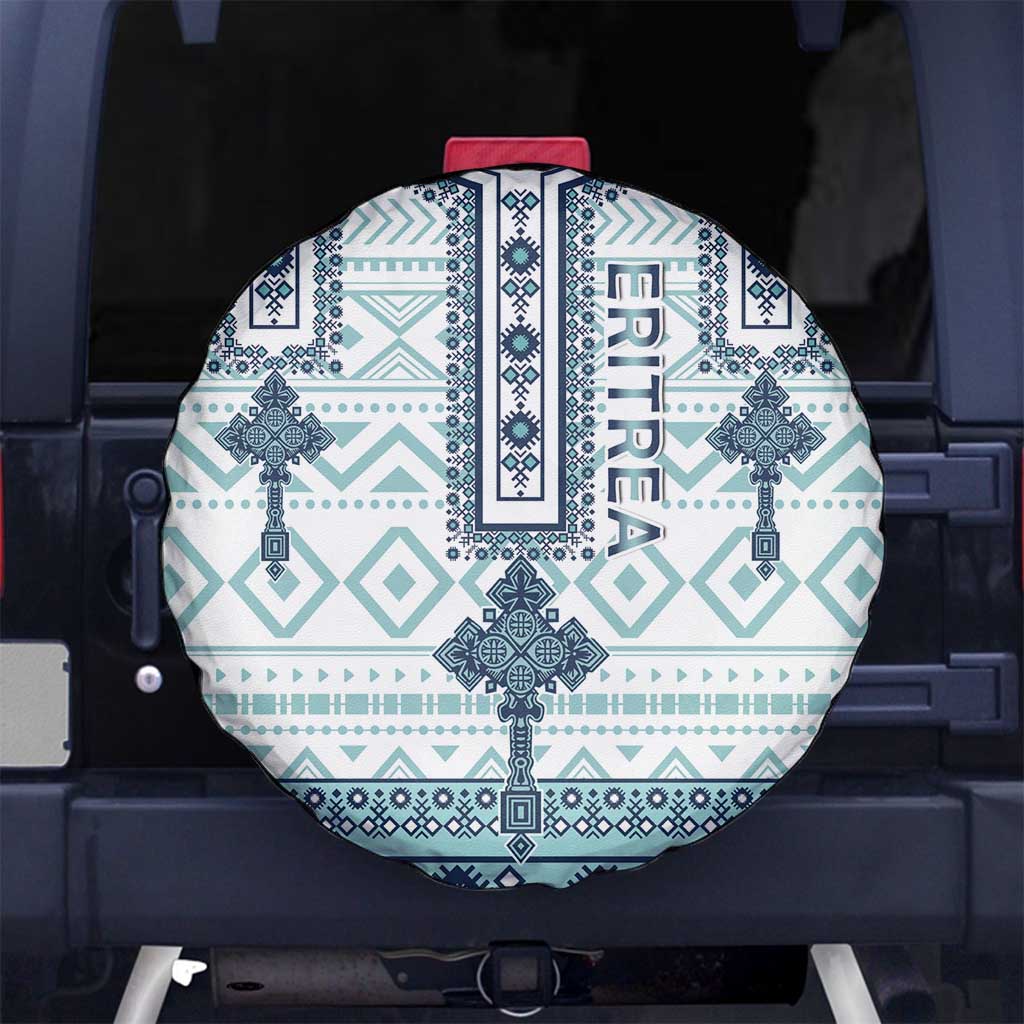 Eritrea Spare Tire Cover Eritrean Cross Mix Tilet Pattern - Wonder Print Shop