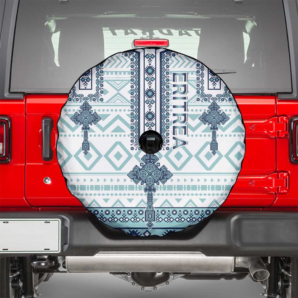 Eritrea Spare Tire Cover Eritrean Cross Mix Tilet Pattern - Wonder Print Shop