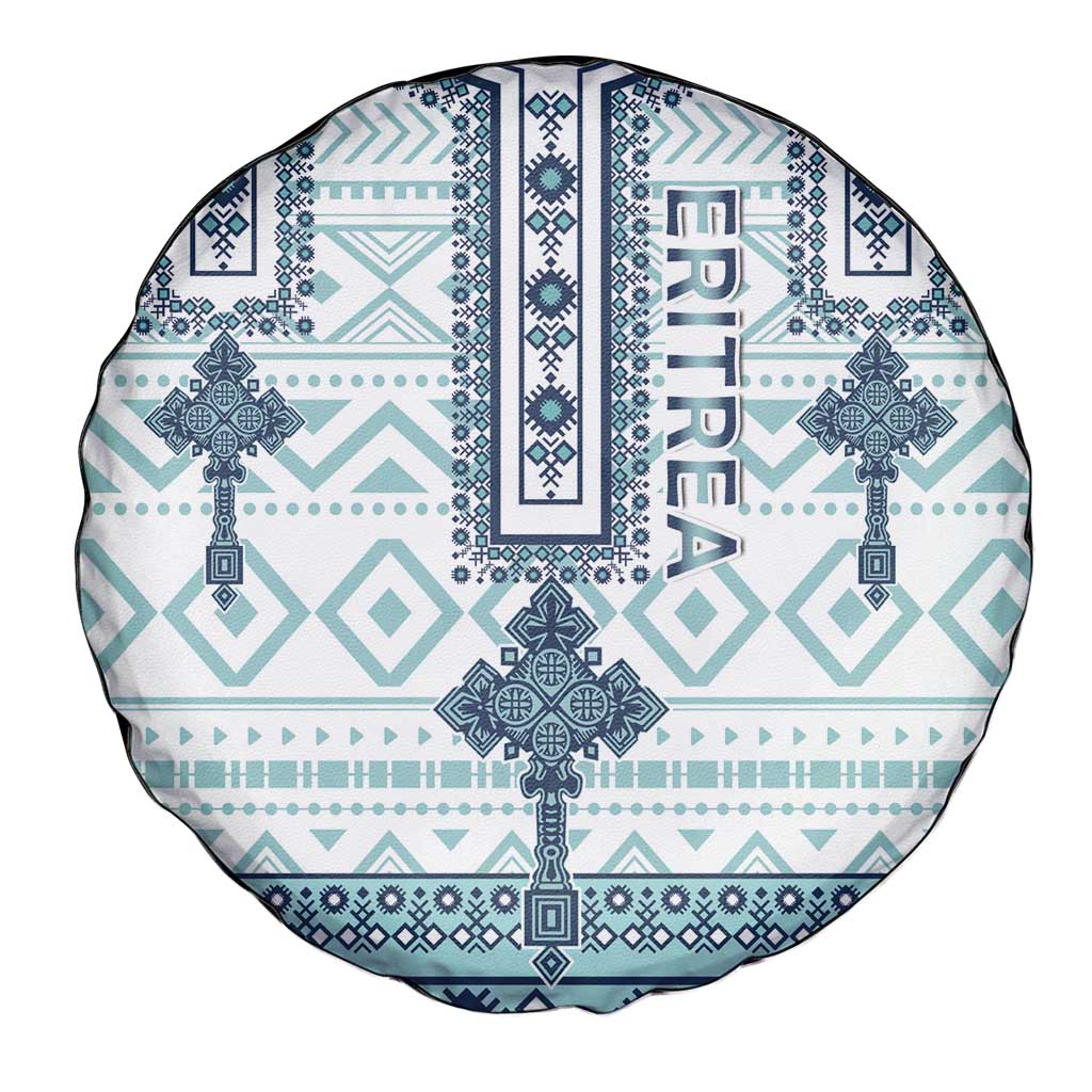 Eritrea Spare Tire Cover Eritrean Cross Mix Tilet Pattern - Wonder Print Shop