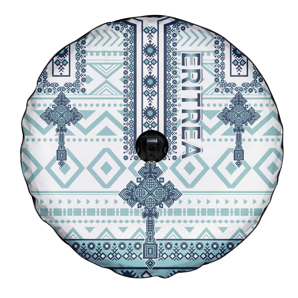 Eritrea Spare Tire Cover Eritrean Cross Mix Tilet Pattern - Wonder Print Shop