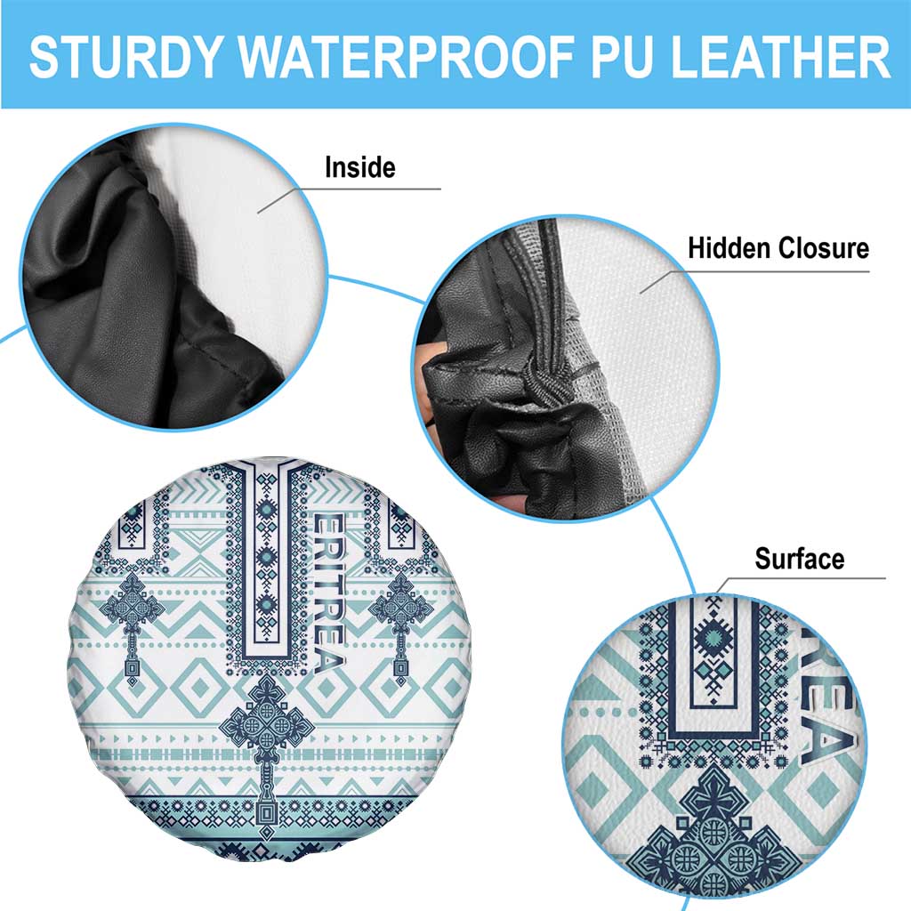 Eritrea Spare Tire Cover Eritrean Cross Mix Tilet Pattern - Wonder Print Shop