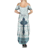 Eritrea Summer Maxi Dress Eritrean Cross Mix Tilet Pattern - Wonder Print Shop