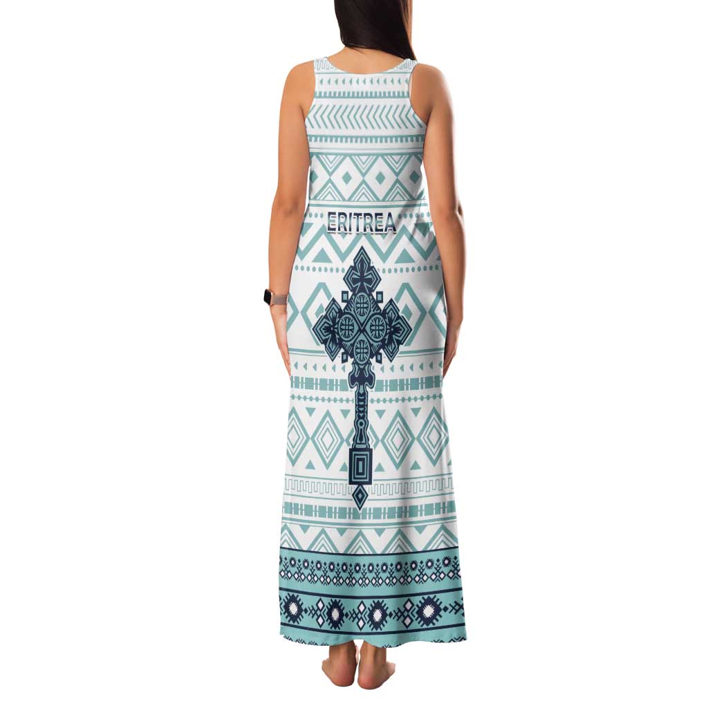 Eritrea Tank Maxi Dress Eritrean Cross Mix Tilet Pattern - Wonder Print Shop
