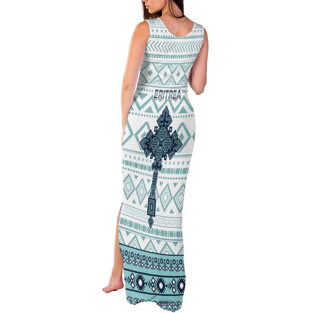 Eritrea Tank Maxi Dress Eritrean Cross Mix Tilet Pattern - Wonder Print Shop