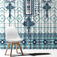 Eritrea Window Curtain Eritrean Cross Mix Tilet Pattern - Wonder Print Shop