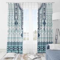 Eritrea Window Curtain Eritrean Cross Mix Tilet Pattern - Wonder Print Shop