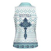 Eritrea Women Sleeveless Polo Shirt Eritrean Cross Mix Tilet Pattern - Wonder Print Shop