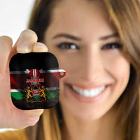 Happy Kenya Independence Day AirPods Case Coat Of Arms With Kente Pattern - Wonder Print Shop