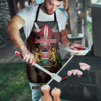 Happy Kenya Independence Day Apron Coat Of Arms With Kente Pattern - Wonder Print Shop