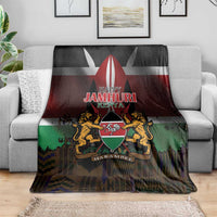 Happy Kenya Independence Day Blanket Coat Of Arms With Kente Pattern - Wonder Print Shop