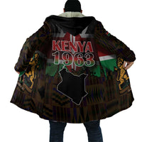 Happy Kenya Independence Day Cloak Coat Of Arms With Kente Pattern - Wonder Print Shop