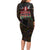 Happy Kenya Independence Day Family Matching Long Sleeve Bodycon Dress and Hawaiian Shirt Coat Of Arms With Kente Pattern - Wonder Print Shop