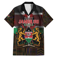 Happy Kenya Independence Day Family Matching Mermaid Dress and Hawaiian Shirt Coat Of Arms With Kente Pattern - Wonder Print Shop