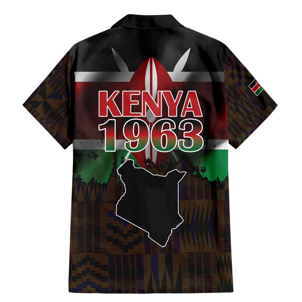 Happy Kenya Independence Day Family Matching Mermaid Dress and Hawaiian Shirt Coat Of Arms With Kente Pattern - Wonder Print Shop