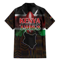 Happy Kenya Independence Day Family Matching Mermaid Dress and Hawaiian Shirt Coat Of Arms With Kente Pattern - Wonder Print Shop