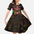 Happy Kenya Independence Day Family Matching Off The Shoulder Long Sleeve Dress and Hawaiian Shirt Coat Of Arms With Kente Pattern - Wonder Print Shop