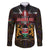 Happy Kenya Independence Day Family Matching Off The Shoulder Long Sleeve Dress and Hawaiian Shirt Coat Of Arms With Kente Pattern - Wonder Print Shop