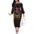 Happy Kenya Independence Day Family Matching Off The Shoulder Long Sleeve Dress and Hawaiian Shirt Coat Of Arms With Kente Pattern - Wonder Print Shop