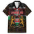 Happy Kenya Independence Day Family Matching Off Shoulder Maxi Dress and Hawaiian Shirt Coat Of Arms With Kente Pattern - Wonder Print Shop