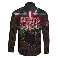 Happy Kenya Independence Day Family Matching Off Shoulder Short Dress and Hawaiian Shirt Coat Of Arms With Kente Pattern - Wonder Print Shop