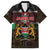 Happy Kenya Independence Day Family Matching Short Sleeve Bodycon Dress and Hawaiian Shirt Coat Of Arms With Kente Pattern - Wonder Print Shop