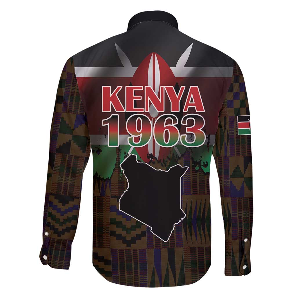 Happy Kenya Independence Day Family Matching Short Sleeve Bodycon Dress and Hawaiian Shirt Coat Of Arms With Kente Pattern - Wonder Print Shop