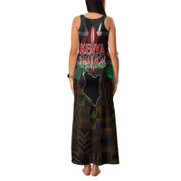Happy Kenya Independence Day Family Matching Tank Maxi Dress and Hawaiian Shirt Coat Of Arms With Kente Pattern - Wonder Print Shop