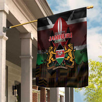 Happy Kenya Independence Day Garden Flag Coat Of Arms With Kente Pattern - Wonder Print Shop