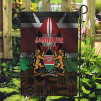 Happy Kenya Independence Day Garden Flag Coat Of Arms With Kente Pattern - Wonder Print Shop