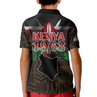 Happy Kenya Independence Day Kid Polo Shirt Coat Of Arms With Kente Pattern - Wonder Print Shop