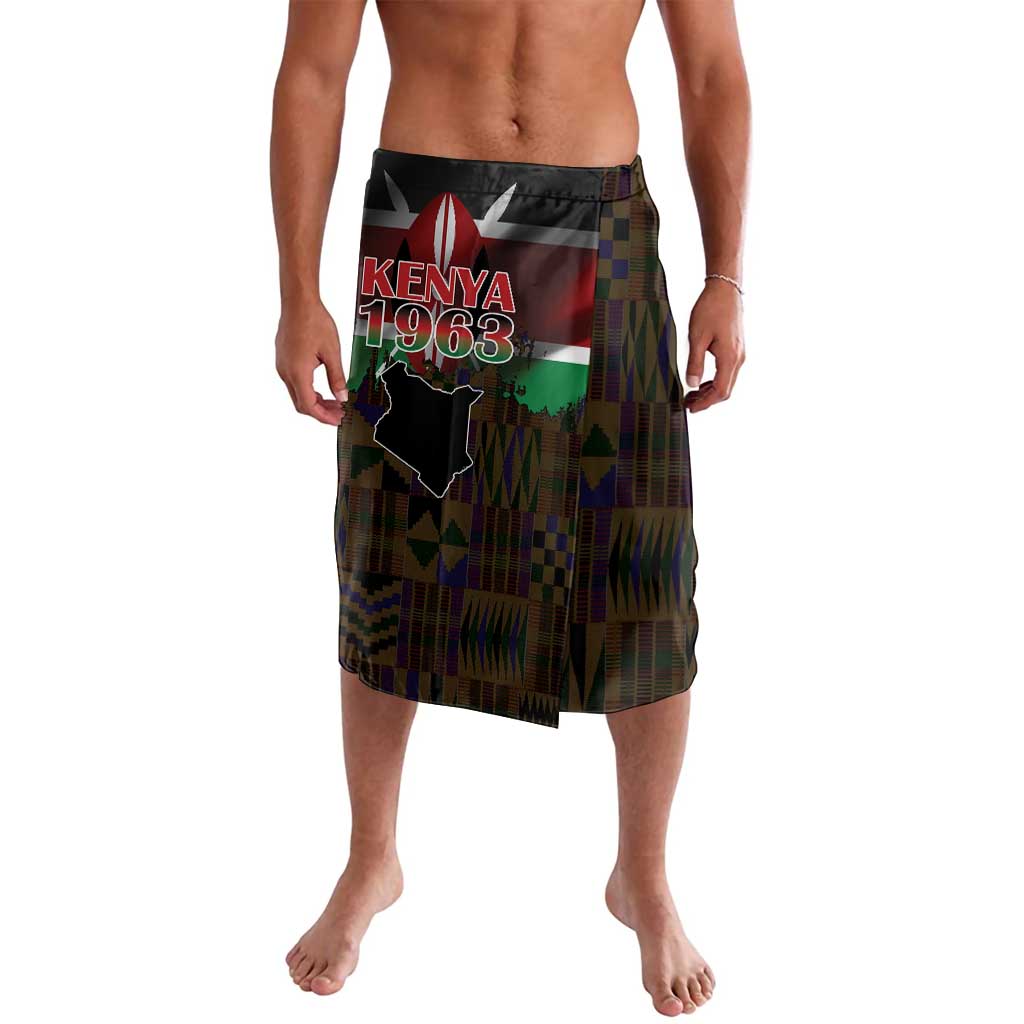 Happy Kenya Independence Day Lavalava Coat Of Arms With Kente Pattern - Wonder Print Shop