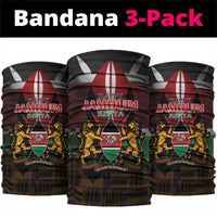 Happy Kenya Independence Day Neck Gaiter Coat Of Arms With Kente Pattern - Wonder Print Shop