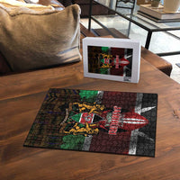 Happy Kenya Independence Day Puzzle Coat Of Arms With Kente Pattern - Wonder Print Shop