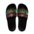 Happy Kenya Independence Day Slide Sandals Coat Of Arms With Kente Pattern - Wonder Print Shop