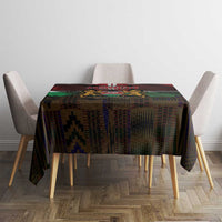 Happy Kenya Independence Day Tablecloth Coat Of Arms With Kente Pattern - Wonder Print Shop