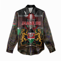 Happy Kenya Independence Day Women Casual Shirt Coat Of Arms With Kente Pattern - Wonder Print Shop