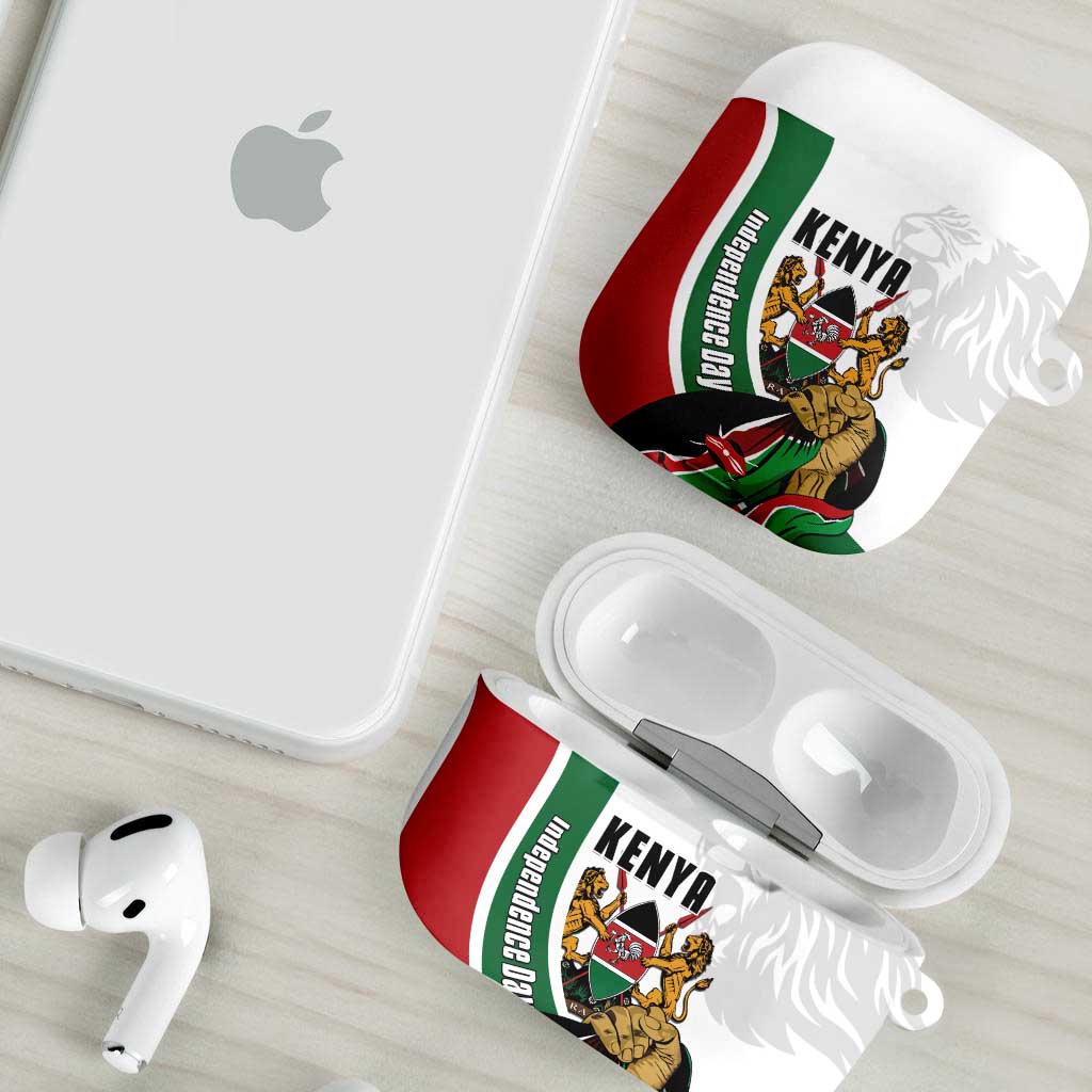 Kenya Jamhuri Day AirPods Case Lion With Coat Of Arms - Wonder Print Shop
