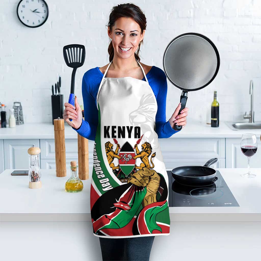 Kenya Jamhuri Day Apron Lion With Coat Of Arms - Wonder Print Shop