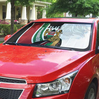 Kenya Jamhuri Day Auto Sun Shade Lion With Coat Of Arms - Wonder Print Shop