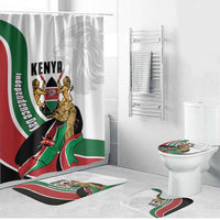 Kenya Jamhuri Day Bathroom Set Lion With Coat Of Arms - Wonder Print Shop