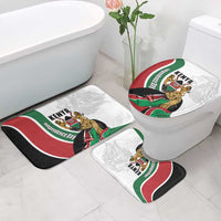 Kenya Jamhuri Day Bathroom Set Lion With Coat Of Arms - Wonder Print Shop