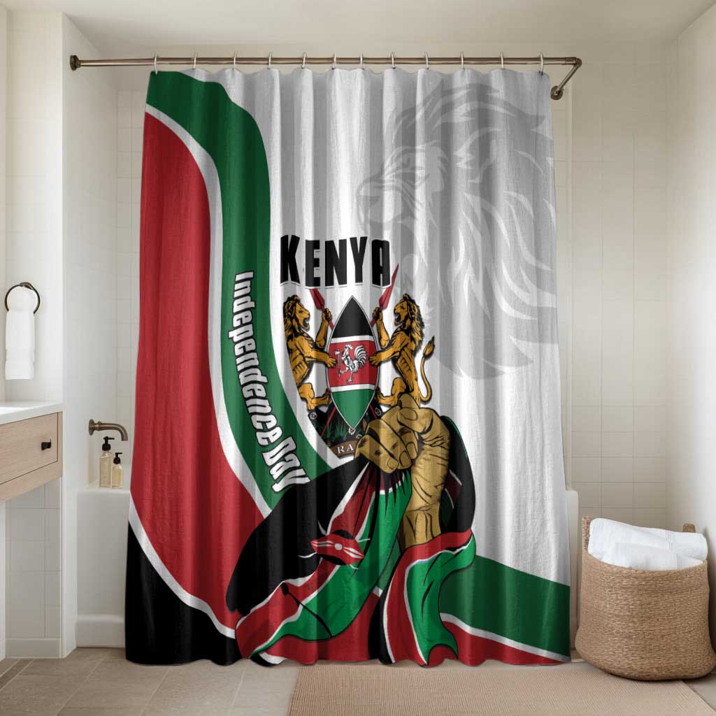 Kenya Jamhuri Day Bathroom Set Lion With Coat Of Arms - Wonder Print Shop