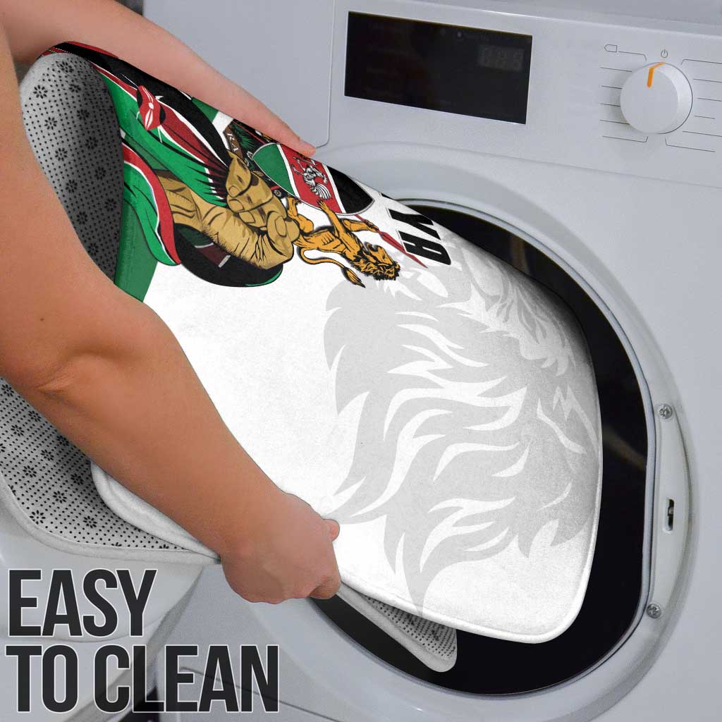 Kenya Jamhuri Day Bathroom Set Lion With Coat Of Arms - Wonder Print Shop