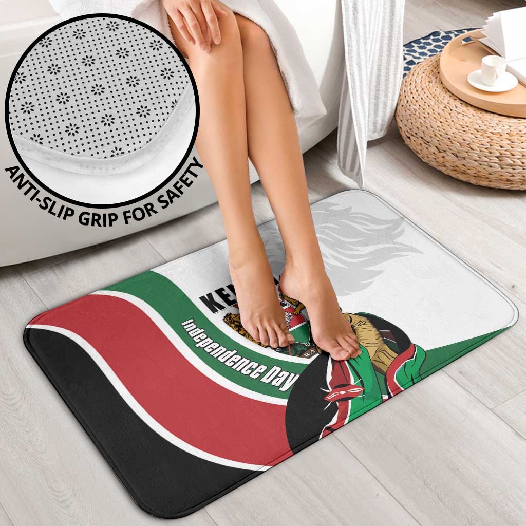 Kenya Jamhuri Day Bathroom Set Lion With Coat Of Arms - Wonder Print Shop