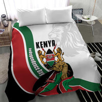 Kenya Jamhuri Day Bedding Set Lion With Coat Of Arms - Wonder Print Shop