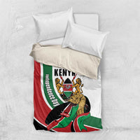 Kenya Jamhuri Day Bedding Set Lion With Coat Of Arms - Wonder Print Shop